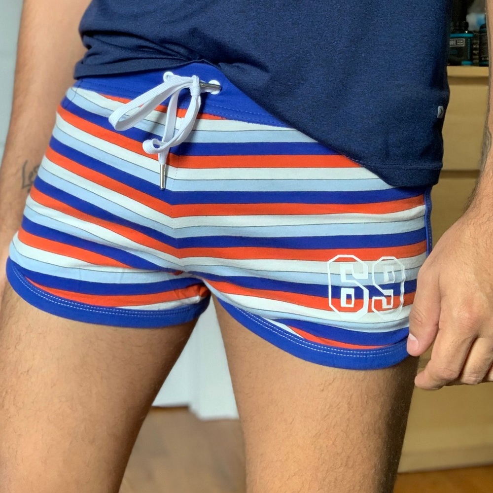 Stripe Net Swim Shorts